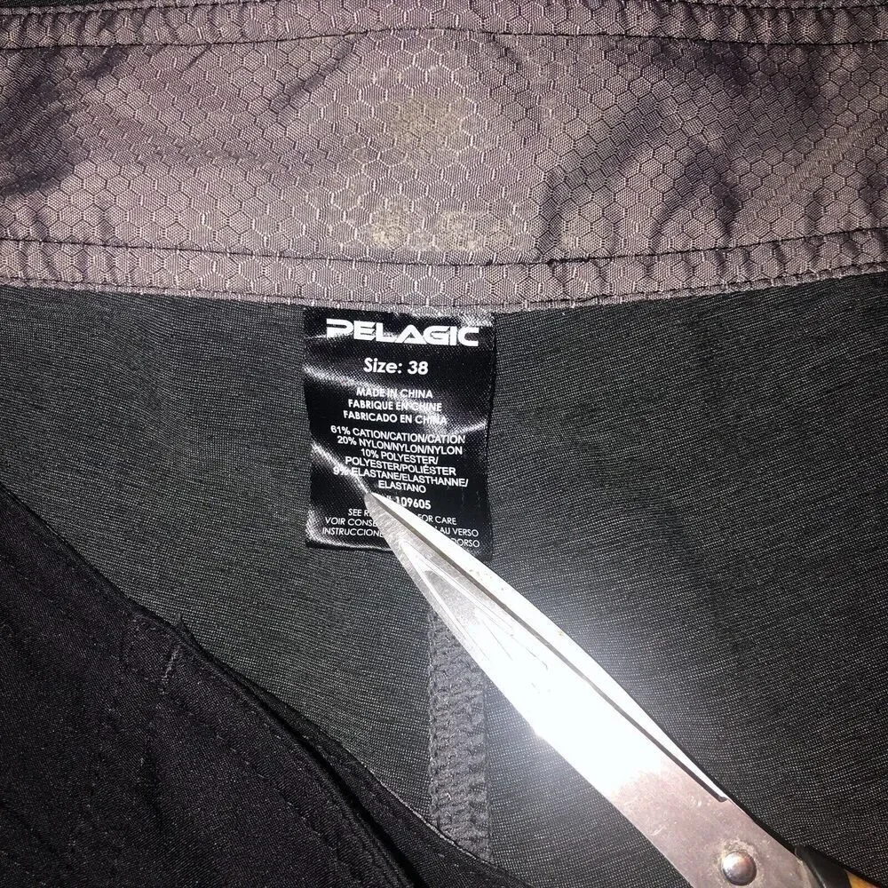 Pelagic The Wedge Board Shorts Mens 38 Ocean Blue Swim Trunks Fishing Beach